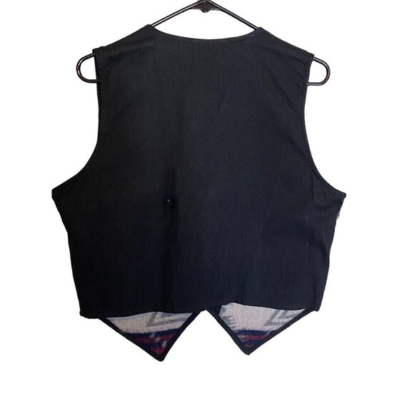 Generalities Vest Women’s Medium Vtg Aztec Wool Multicolor Pockets Wood Buttons - Picture 3 of 9